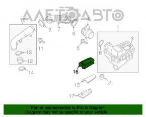 Воздухоприемник в сборе 3 части VW Passat b7 12-15 USA 3.6