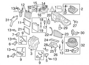 Ventilatorul de încălzire a aerului condiționat pentru VW Tiguan 09-17, nou, neoriginal, AVA.