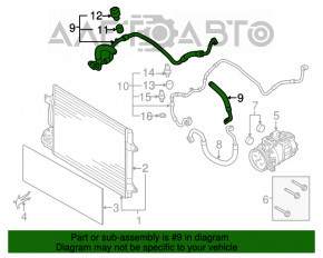 Трубка кондиционера компрессор-печка VW Jetta 11-18 USA TDI
