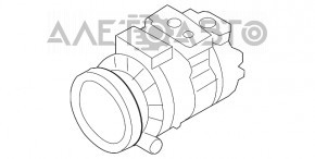 Компрессор кондиционера VW Passat b7 12-15 USA diesel