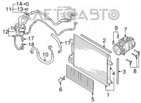 Compresorul de aer condiționat pentru VW Passat b7 12-15 SUA 2.5