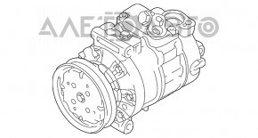 Компрессор кондиционера VW Passat b7 12-15 USA 1.8T новый неоригинал VAN WEZEL