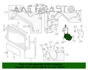 Compresorul de aer condiționat pentru VW Beetle 12-16 1.8T, 2.0T