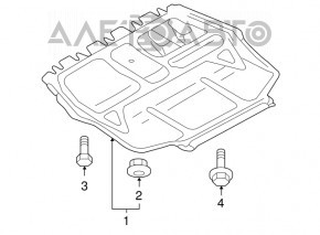 Защита двигателя передняя VW Jetta 11-18 USA TDI