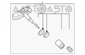 Senzor de presiune a roților Audi A4 B8 08-16