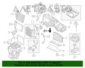 Senzorul de temperatură în cuptorul VW Passat b8 16-19 SUA tip 1