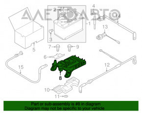 Corpul bateriei asamblate VW CC 08-17, format din 2 piese