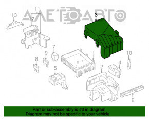 Capac cutie siguranțe compartiment motor VW Tiguan 09-17 nou original OEM