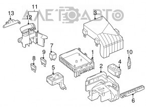 Capac cutie siguranțe compartiment motor VW Tiguan 09-17 nou original OEM