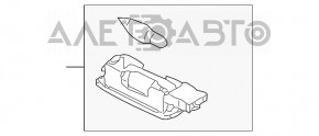 Плафон освещения козырька VW Tiguan 09-17 серый