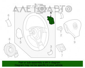 Butonul de control de pe volanul VW Tiguan 09-11