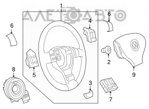 Butonul de control de pe volanul VW Tiguan 09-11