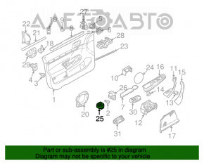 Controlul oglinzilor electrice stânga față VW Tiguan 09-17 negru, cu încălzire