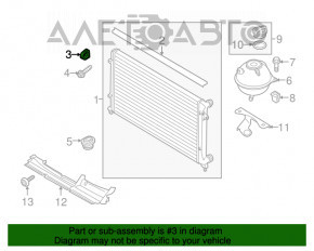 Suportul lateral dreapta pentru radiatorul de racire VW Beetle 12-19 1.8T, 2.0T