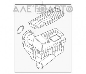 Corpul filtrului de aer VW Tiguan 09-17 nou, neoriginal.