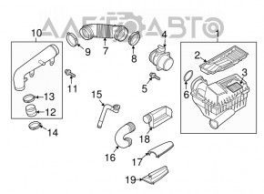 Corpul filtrului de aer VW Tiguan 09-17 nou, neoriginal.