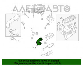 Conductă de aer de la filtrul de aer VW CC 08-17 nou OEM original