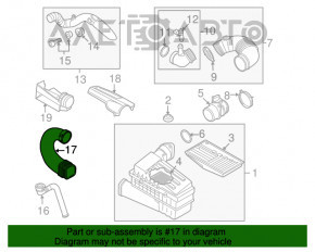 Воздуховод VW Jetta 11-18 USA TDI от фильтра OEM