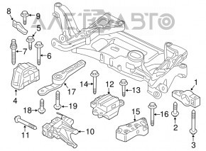 Suport suport stropitor parbriz VW Passat b8 16-19 SUA