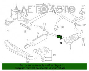 Colierul de fixare a tălpii VW Golf 15-1.8T nou OEM original