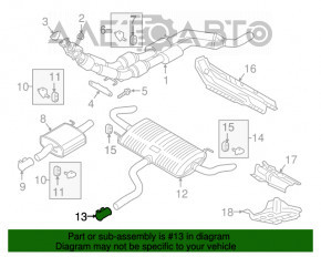 Colierul de fixare a tălpii de evacuare Audi Q7 4L 10-15, nou, original OEM