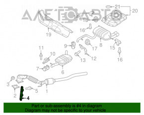 Suportul de evacuare frontal pentru VW CC 08-17, nou, original OEM