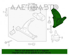 Цапфа передняя левая Audi Q3 8U 15-18