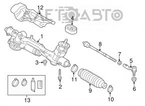 Рулевой наконечник левый VW Passat b8 16-19 USA