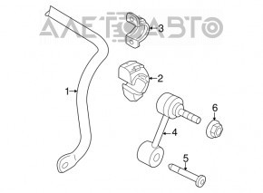 Bară stabilizatoare spate dreapta VW Beetle 12-19 nouă originală OEM