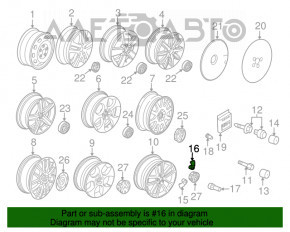 Заглушка колпачок колесного болта VW Passat b7 12-15