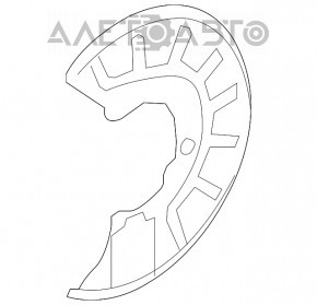 Capacul discului de frână față stânga VW Passat b8 16-19 SUA nou OEM original