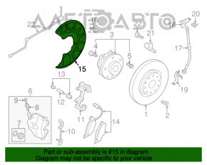 Capacul discului de frână față stânga VW Beetle 12-19 nou OEM original