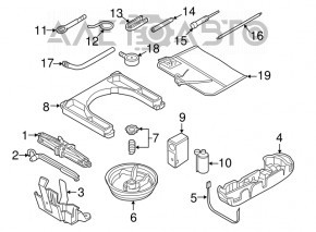 Крепление запасного колеса VW Jetta 11-18 USA новый OEM оригинал