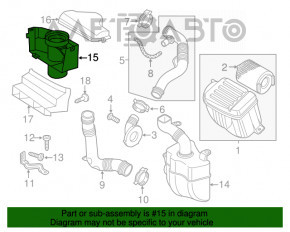 Receptor de aer spate VW Jetta 11-18 SUA 2.0 nou OEM original