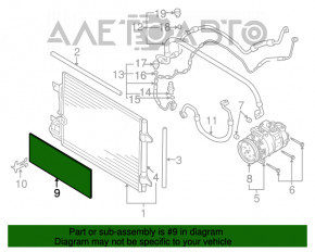 Сетка радиатора кондиционера VW Jetta 11-18 USA