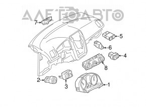 Controlul farurilor VW Tiguan 09-17 sub PTF, tip 2