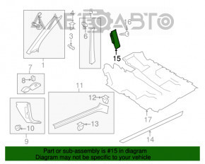 Площадка для отдыха ноги VW Tiguan 09-17