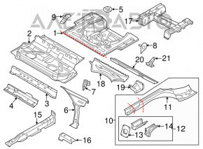 Cotul portbagajului VW Jetta 11-18 SUA pe caroserie