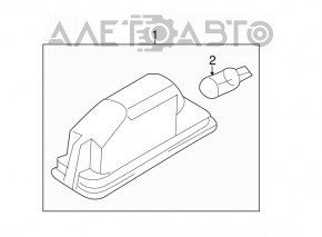 Lumina de număr de înmatriculare stânga a bara de protecție spate Porsche Panamera 14-16 nouă TYC Taiwan