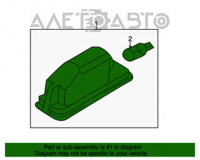 Lumina de număr de înmatriculare din spate, dreapta, pentru VW Beetle 12-19, nou, original OEM.