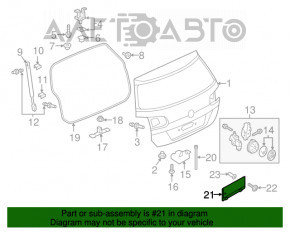 Platforma pentru numărul de înmatriculare spate VW Tiguan 18-