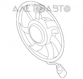 Ventilatorul de răcire dreapta pentru VW Jetta 11-18 SUA, fabricat în Taiwan.