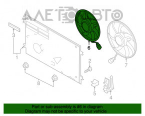 Ventilatorul de răcire dreapta pentru VW Jetta 11-18 SUA, fabricat în Taiwan.