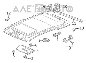 Козырек правый Jeep Grand Cherokee WK2 14-15 черный