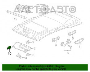 Clema de prindere a parasolarului pasagerului pentru Jeep Grand Cherokee WK2 11-21 bej.