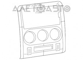 Capacul panoului frontal al Dodge Challenger 09-14 gri.