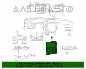 Capacul panoului frontal al Dodge Challenger 09-14 gri.