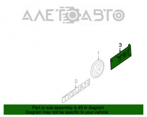 Эмблема надпись 2.0 T VW Tiguan 09-17