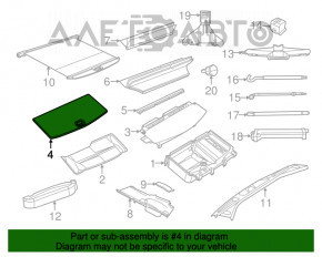 Capacul portbagajului Dodge Durango 11 este negru