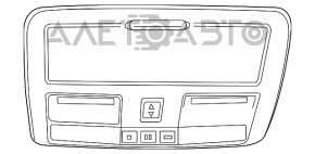 Plafonul de iluminare frontal pentru Chrysler 300 11- fără panoramic, negru